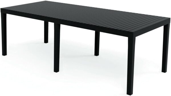Dmora Rattan d'extérieur Susa, rectangulaire manger, table de jardin extensible – Image 2