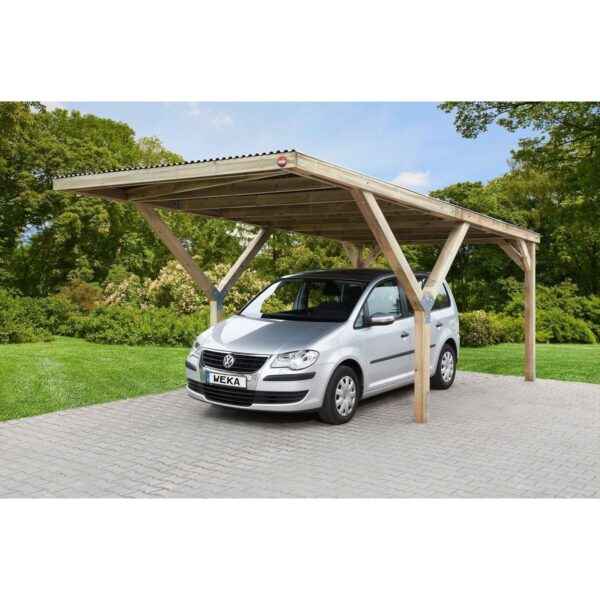 Carport WEKA simple en Y 10,86m² avec toit plat en acier – Image 2