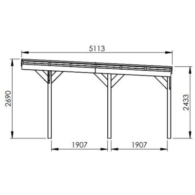 Carport Forest Style double adossable en bois