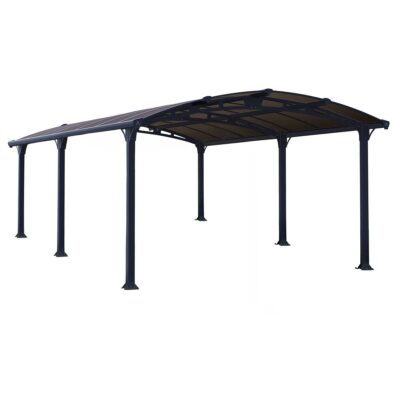 Carport aluminium Arcadia 5000 – 16 m² – gris