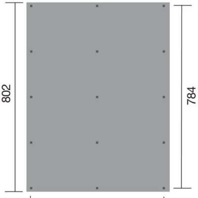 Carport double WEKA 618 Imprégné 603 x 802cm
