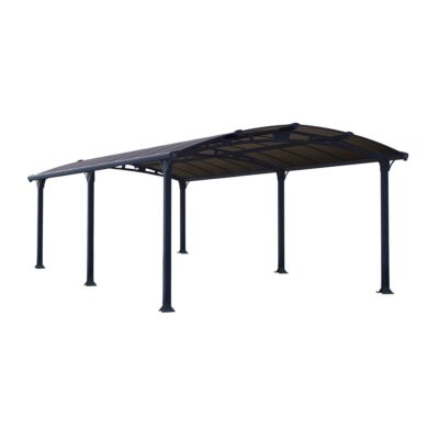 Carport en aluminium ARCADIA 6400 20,1 m² gris