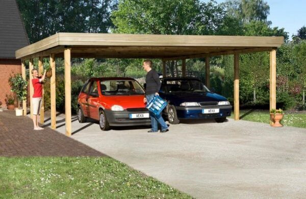 Carport double WEKA 609 Imprégné 604 x 812 cm – Image 2