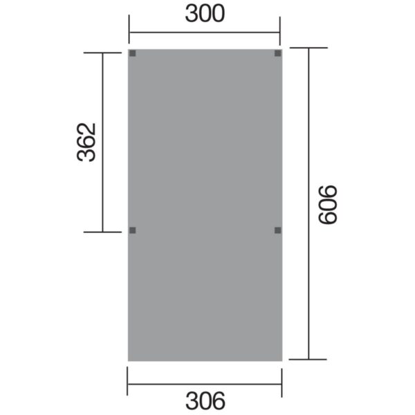 Carport WEKA simple en Y 10,86m² avec toit plat en acier – Image 3