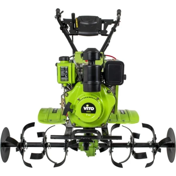 Motoculteur diesel 5200W 246 cm3 7CV Démarrage électrique Transmission directe – Image 4