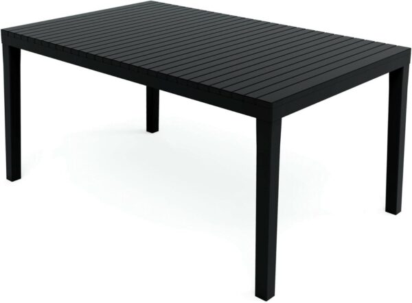 Dmora Rattan d'extérieur Susa, rectangulaire manger, table de jardin extensible – Image 4