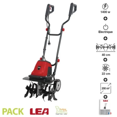 Motobineuse électrique 1400W fraisage 40cm LEA LE40140-40W