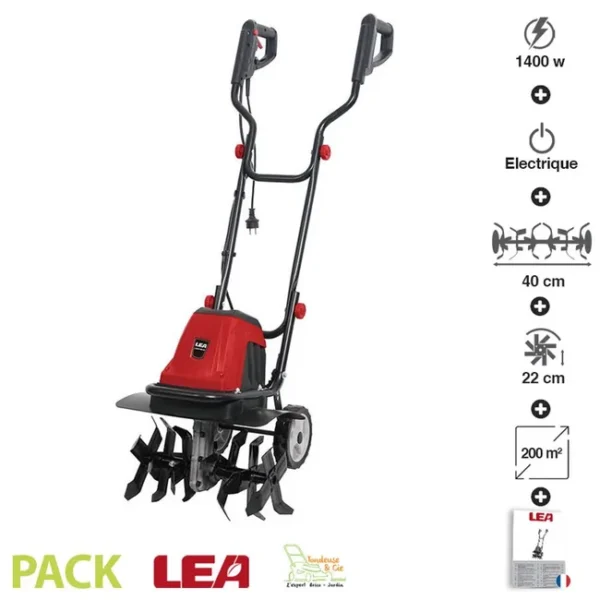 Motobineuse électrique 1400W fraisage 40cm LEA LE40140-40W – Image 2
