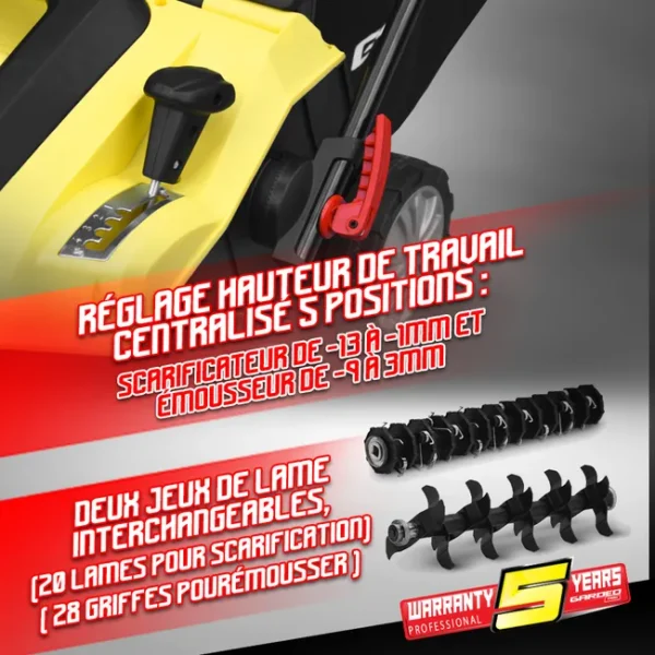 Scarificateur emousseur électrique 1800W - 40cm – Image 3
