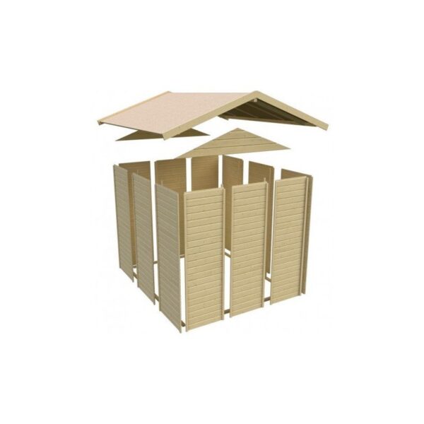 Abri de jardin Dalin 1 de 4,41m² panneaux bois 14mm - Karibu – Image 3