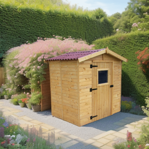 Abri de jardin en bois 2,56m² - panneaux 16mm + plancher - Habrita – Image 12