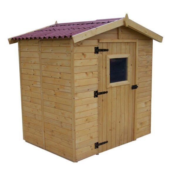 Abri de jardin en bois 2,56m² - panneaux 16mm + plancher - Habrita – Image 3