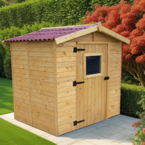 Abri de jardin en bois 2,56m² - panneaux 16mm + plancher - Habrita