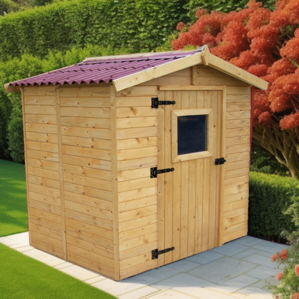 Abri de jardin en bois 2,56m² - panneaux 16mm + plancher - Habrita