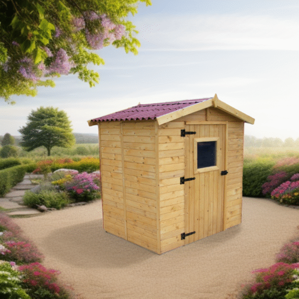 Abri de jardin en bois 2,56m² - panneaux 16mm + plancher - Habrita – Image 8