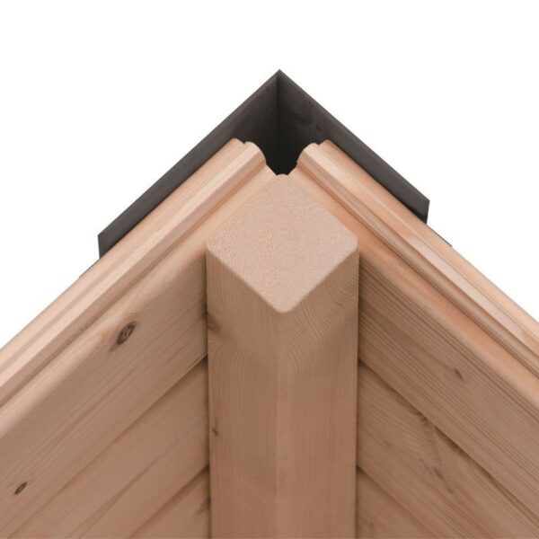Abri de jardin en bois gris anthracite 19mm - acier gris anthracite - 4,45m² Jupiter C – Karibu – Image 6