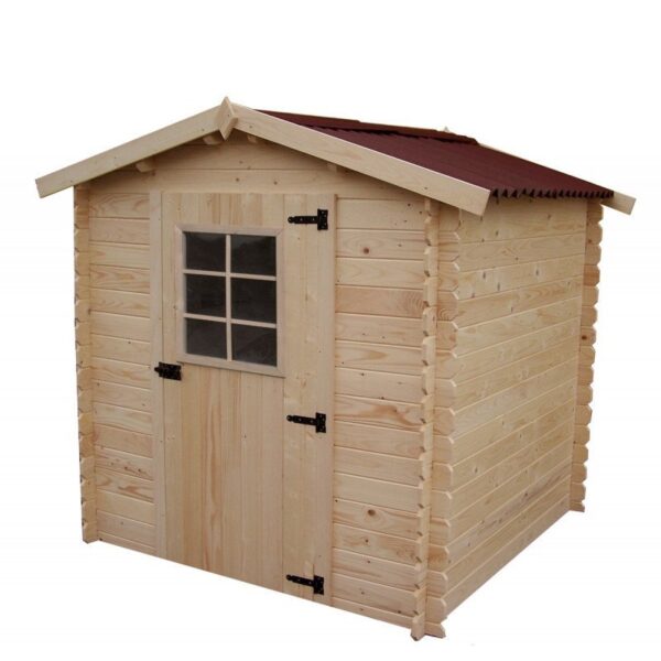Abri de jardin en bois massif 3,80m² – madriers 20mm - Habrita – Image 3