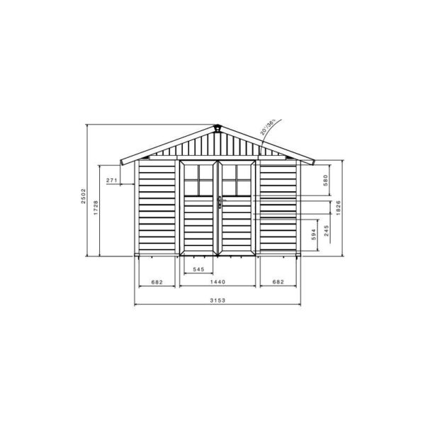 Abri de jardin en PVC 11,2m² DECO gris foncé et blanc Grosfillex – Image 7