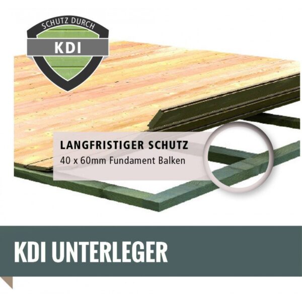 Abri de jardin Dahme 3 de 3,31m² panneaux bois 14mm - Karibu – Image 3