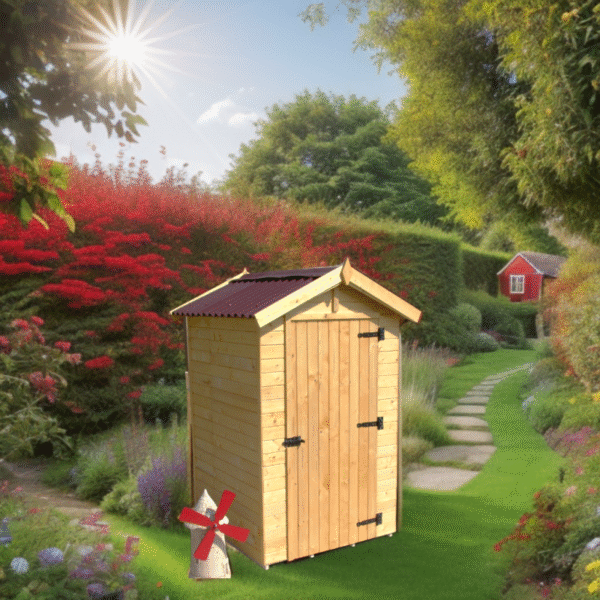 Abri en bois massif certifié 1,98m² - panneaux 16mm + plancher - Habrita – Image 5