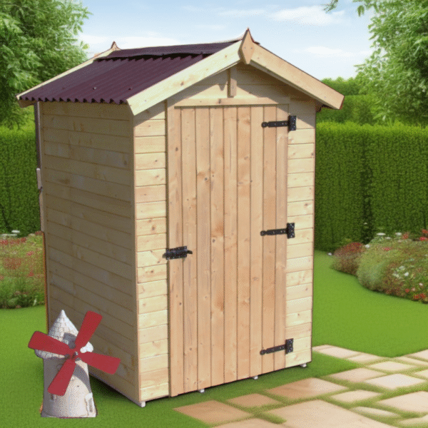 Abri en bois massif certifié 1,98m² - panneaux 16mm + plancher - Habrita – Image 7
