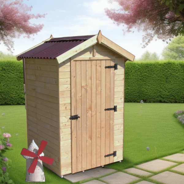 Abri en bois massif certifié 1,98m² - panneaux 16mm + plancher - Habrita – Image 8