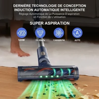 Aspirateur Balai Sans Fil Puissant Multifonctions 8 en 1 VICSONIC S7