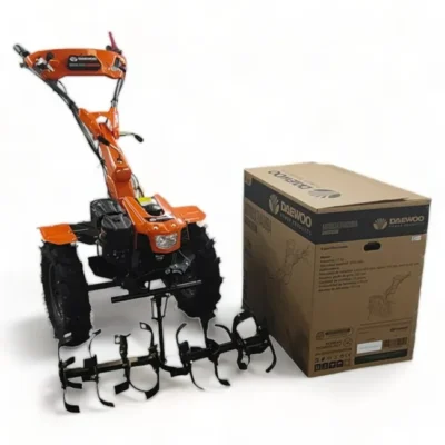Motoculteur thermique à traction 212cm3, largeur de travail jusqu’à 130cm, 2 vitesses AV/1 AR, guidon ajustable – DAEWOO