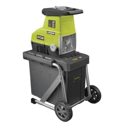 Broyeur de végétaux électrique RYOBI RSH3045U – 3000W, débit 200kg/h, bac 55L