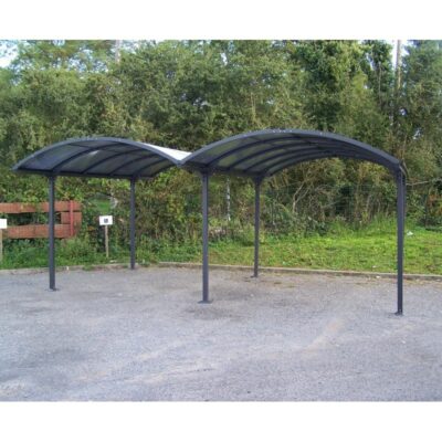 Carport 2 voitures en aluminium et polycarbonate 6mm ANTI-UV – Habrita