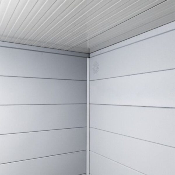 Abri Telluria en acier galvanisé gris 9,8m² avec double porte Eleganto 3330 – Image 3