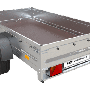 Remorque voiture simple essieu Unitrailer Garden Trailer 230 x 125 cm avec timon fixe 500/750 kg