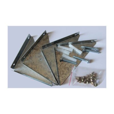 Garage double portes vert pâle et crème 18m² + kit d’ancrage X-METAL