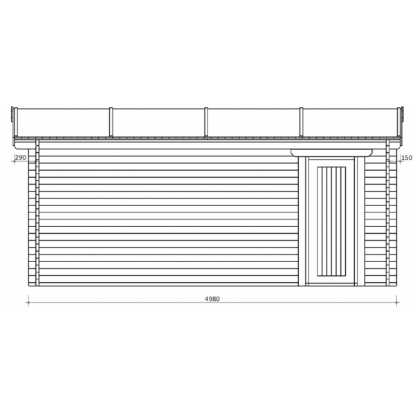 Garage en bois massif 40mm traité teinté marron Gardy Shelter – Image 4
