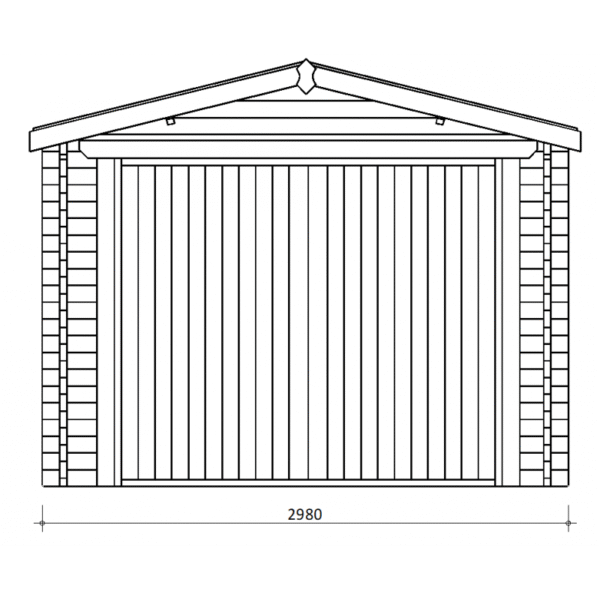 Garage en bois massif 40mm traité teinté marron Gardy Shelter – Image 10