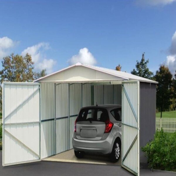 Garage métal YARDMASTER anthracite 15,50m² + kit d’ancrage inclus – Image 4