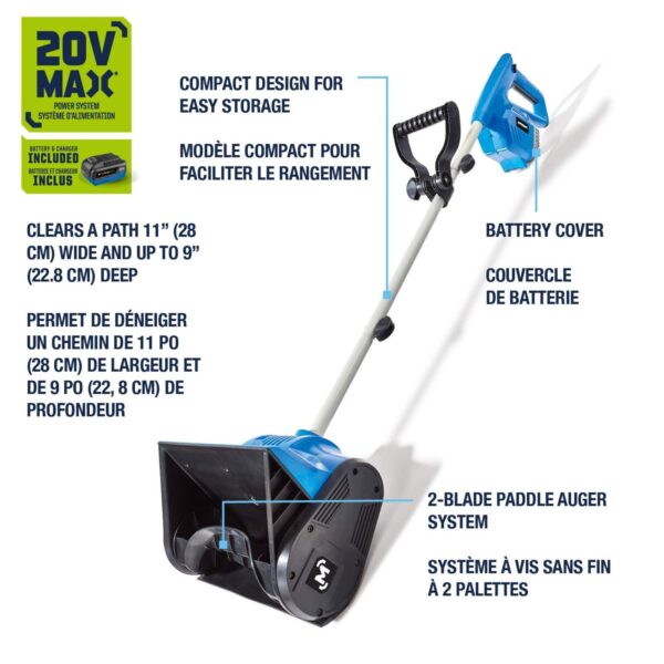 Pelle à neige sans fil à une phase Mastercraft 20 V – Image 6