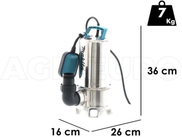 Pompe à immersion électrique pour eaux chargées Makita PF1110 – de 1100 watt – Image 3