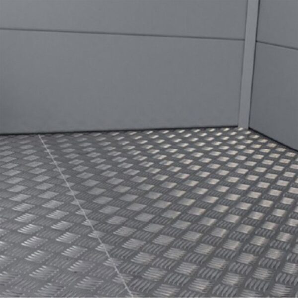 Abri Telluria en acier galvanisé gris 9,8m² avec double porte Eleganto 3330 – Image 2