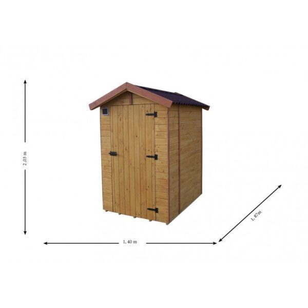 Toilettes sèches grand modèle en bois massif panneaux 16mm + plancher - Habrita – Image 2