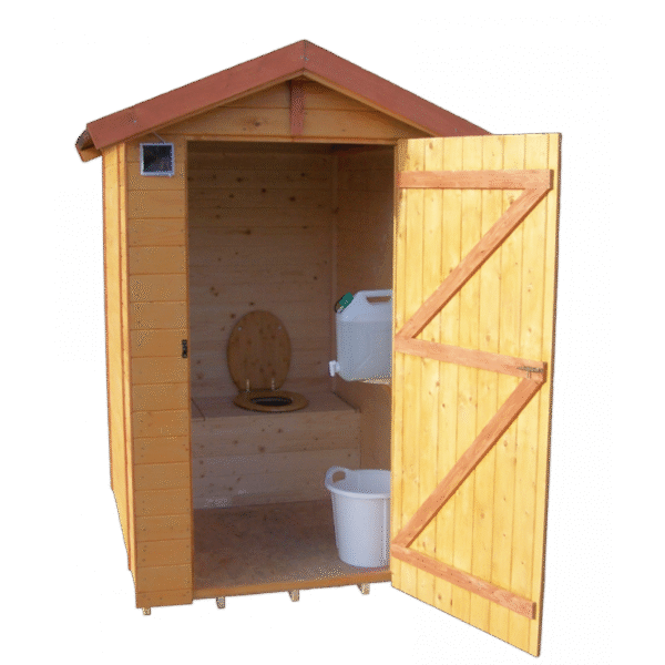 Toilettes sèches grand modèle en bois massif panneaux 16mm + plancher - Habrita – Image 7