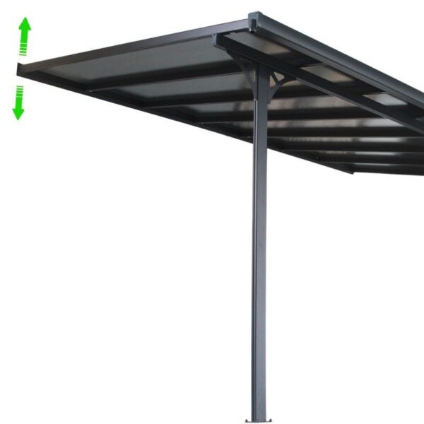 Toit de terrasse ajustable en aluminium laqué blanc 3,05×4,36m X-METAL – Image 15
