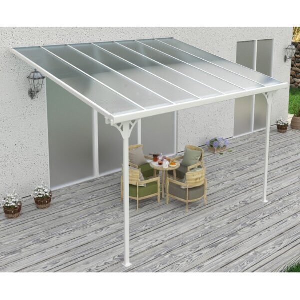Toit de terrasse ajustable en aluminium laqué blanc 3,05×4,36m X-METAL – Image 38