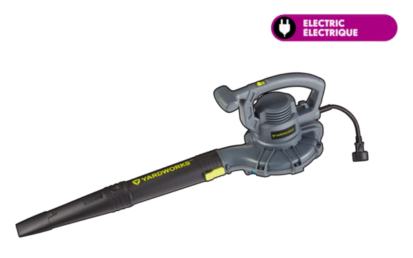 Souffleuse et aspirateur à feuilles électrique Yardworks, 12 A, 400 pi3/min, noir – Image 5